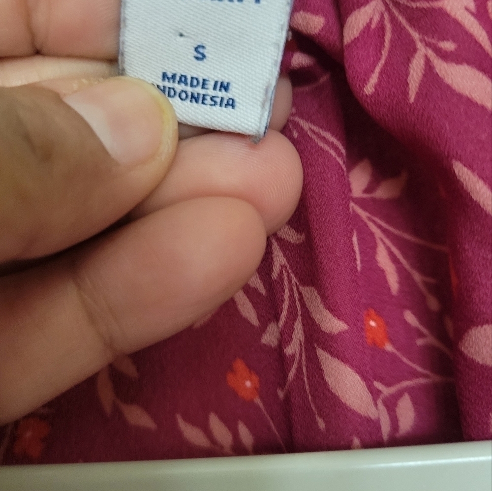 Old Navy Dress Swing S Pink Mini Floral Print Long Sleeve - Picture 5 of 6